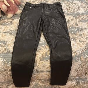 Black womens Pants medium faux leather